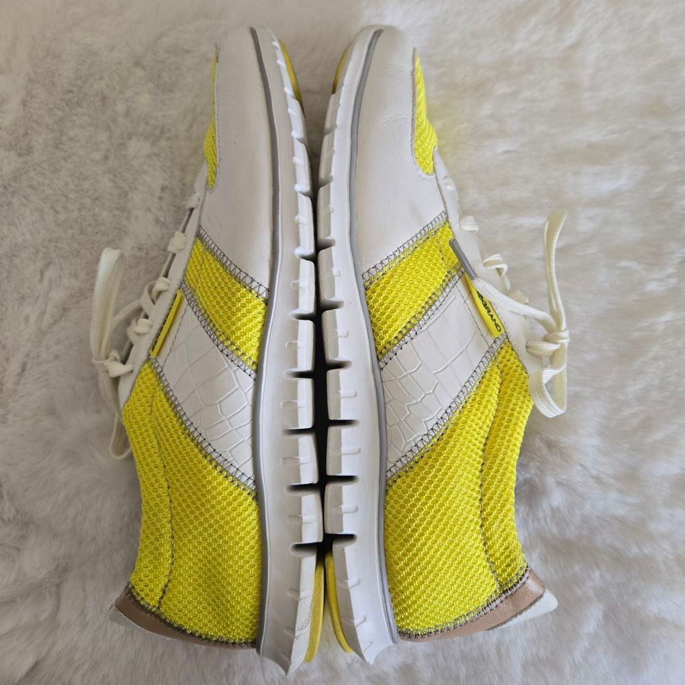 Women's Cole Haan ZeroGrand Yellow White Sneakers Size 10 - Picture 7 of 8